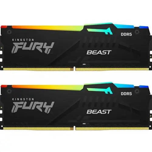 Kingston Memorii Kingston FURY Beast RGB 32GB(2x16GB) DDR5 5600MHz CL40 Dual Channel Kit