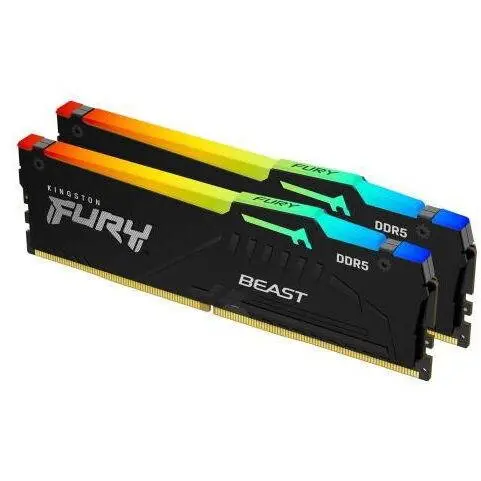 Kingston Memorii Kingston FURY Beast RGB, 32GB (2x16GB) DDR5, 5600MHz, CL36