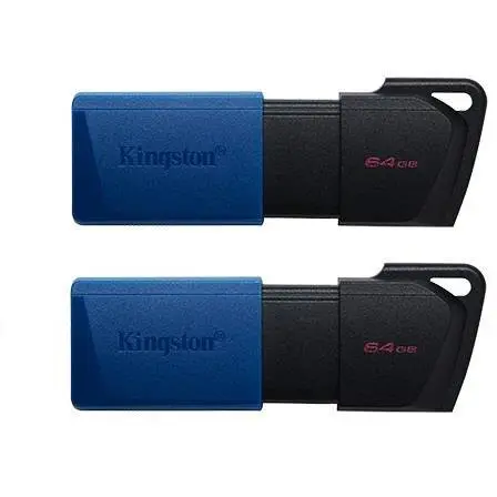 Kingston Stick de memorie Kingston DataTraveler Exodia M, Capacitate 64GB, USB3.2 Gen 1, 2 bucati, Negru-albastru DTXM/64GB-2P