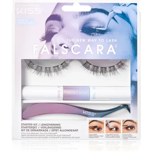 KISS Falscara Starter Kit set pentru gene 1 buc