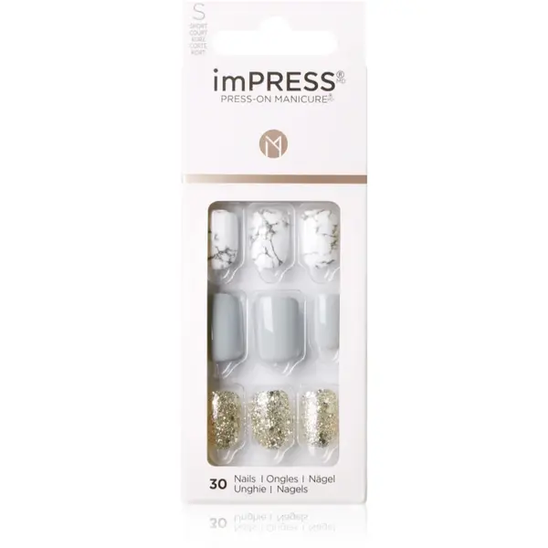 KISS imPRESS Short unghii artificiale autoadeziv Knock Out 30 buc