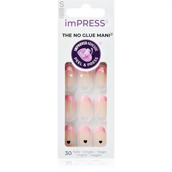 KISS imPRESS The No Glue Mani unghii artificiale autoadeziv Ditto 30 buc