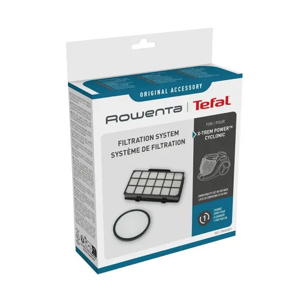 Kit 2 filtre Rowenta ZR006001 compatibile cu aspiratoarele Rowenta X-Trem Power Cyclonic si Green Force Cyclonic Max / Effitech seriile RO69xx RO72