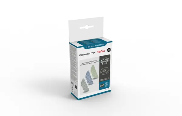 Kit 3 mopuri din microfibra Rowenta ZR185001 compatibile cu aspiratoarele robot X-Plorer Serie S65 S65+ S70 S70+ S140 S140+ S135 S135+ seriil