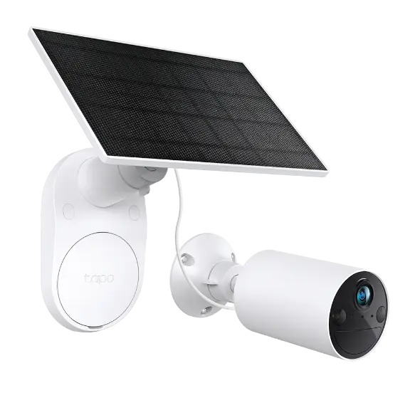 Kit 4 camere supraveghere IP WiFi TP-Link Tapo C410, 2K 3MP, IR 9.1m, lentila fixa 3.17mm, microfon si difuzor, alarma sonora, baterie 6400mAh, microSD 512GB, IP65