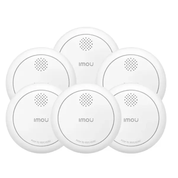 Kit 6 detectoare fum inteligente Imou ZSM1 Zigbee EN14604 alarma 85dB notificari aplicatie ZSM1 Kit-EU-6