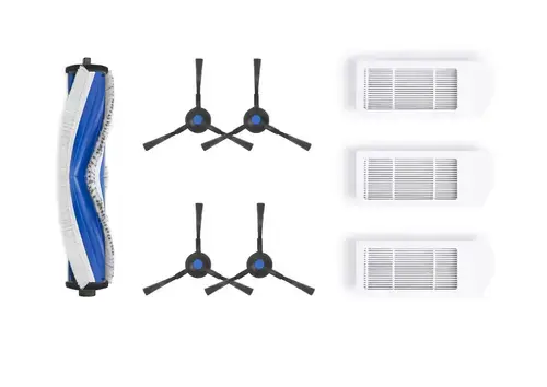 Kit accesorii N20 Family Ecovacs DKT080171, 1 perie principala, 4 perii laterale, 3 filtre antibacteriene