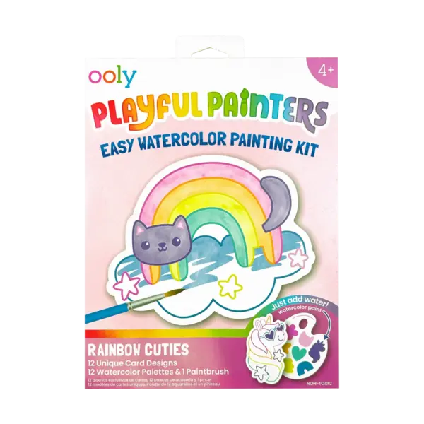 Kit acuarela - Usor de pictat - Curcubeu, Playful Painters