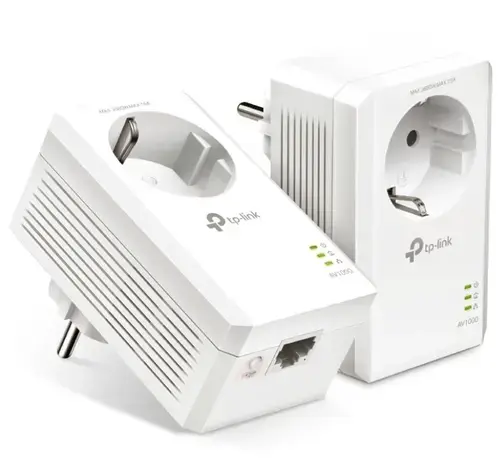 Kit Adaptoare Powerline Tp-Link TL-PA7017P KIT, AV1000 Gigabit (Alb)