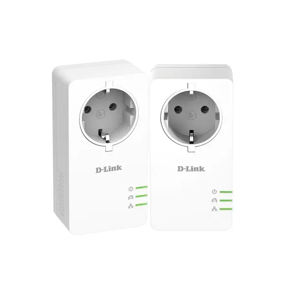 Kit adaptor powerline D-Link DHP-P601AV, 1 port, 1000 Mbps, priza AC, plug and play