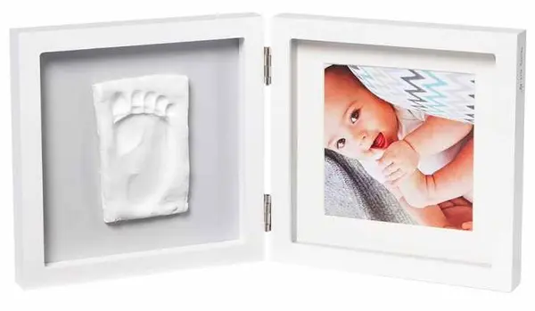 Kit Amprenta bebe Baby Art - My Baby Style, rama alba si gri