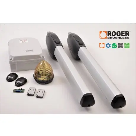 Kit automatizare porti batante Roger BE20/410, Brushless, canat 4m, 36V