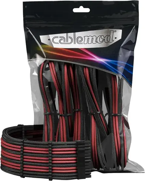Kit cabluri extensii sursa Cablemod CM-PCAB-BKIT-NKCR-3PK-R (Rosu/Negru)