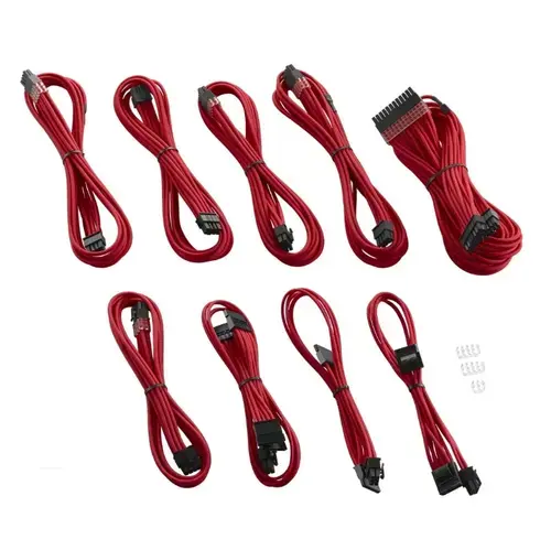 Kit cabluri sursa Cablemod CM-PCSI-FKIT-NKR-R C-Series PRO ModMesh pentru Corsair AXi / HXi / RM