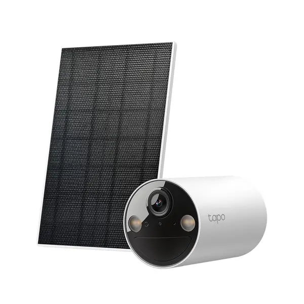 Kit camera de supraveghere TP-Link Tapo TC82, 2K, Wireless, Night Vision, Microfon + Panou solar TP-Link Tapo A201