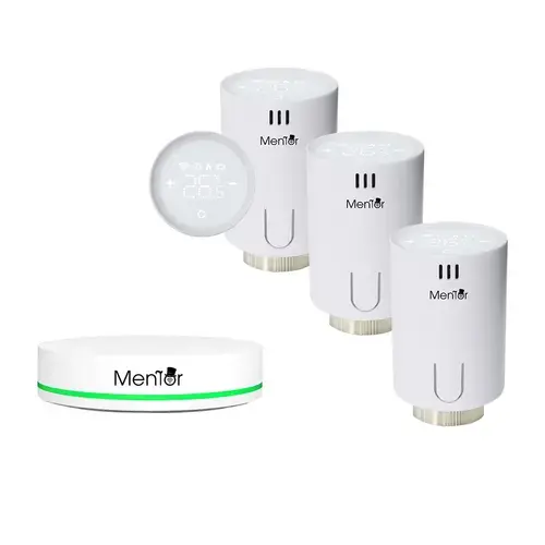 Kit Cap Termostatic si HUB Smart pentru calorifer Mentor TSZB301 3.1 ZigBee LCD