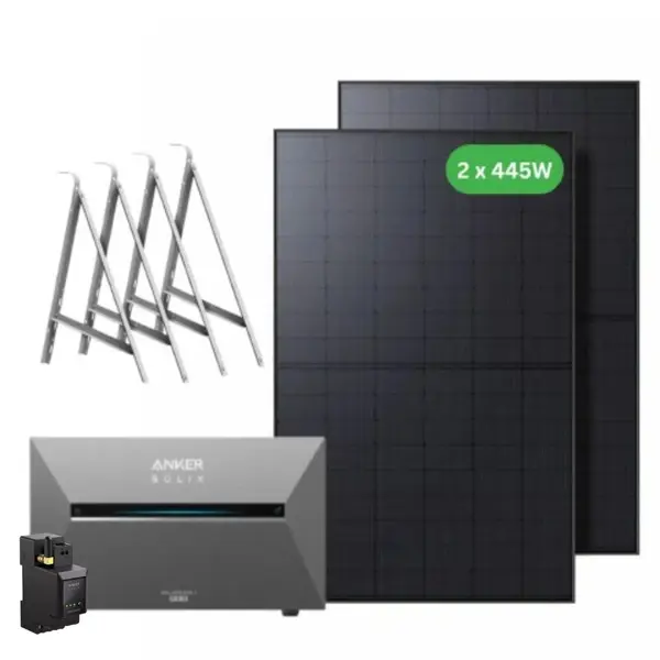 Kit Centrala fotovoltaica balcon 2.7kWh, Anker SOLIX Solarbank 3 E2700 Pro + panouri 2 x 440W + sistem prindere