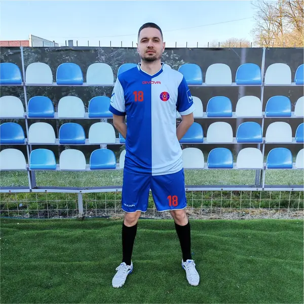Kit Combo MC GIVOVA EF47 ALBASTRU CU ALB, XL