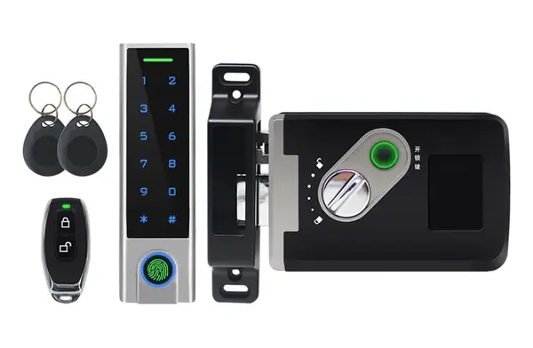 Kit control acces wireless complet, tastatura, amprenta, telecomanda, yala si TAG RFID 125KHz, IP65, 1000 utilizatori, SECUKEY-D7-X
