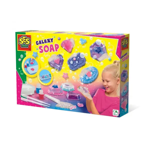 Kit creativ copii - Creare sapun cu efect de galaxie, +6 ani