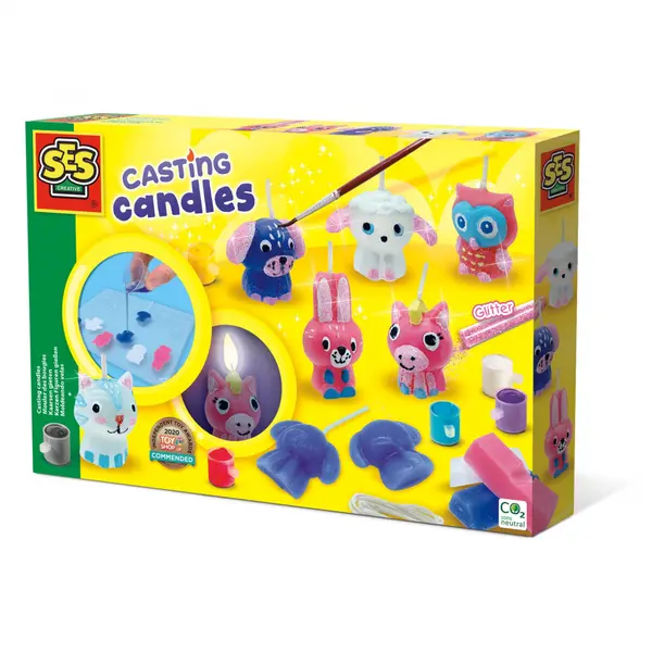Kit creativ copii cu accesorii incluse - Lumanari animale vesele