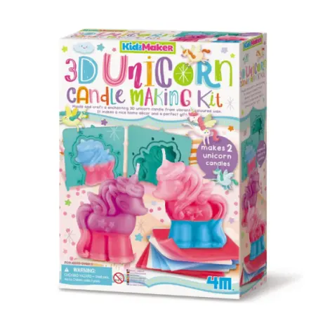 Kit creativ , Creeaza lumanari 3D cu unicorn KidzMaker