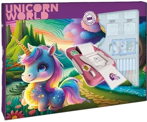 Kit creativ cu mașină de autocolante Multiprint - Magic Unicorn