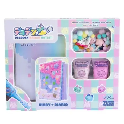 Kit creativ Decoden , Jurnal kawaii de decorat cu pasta colorata