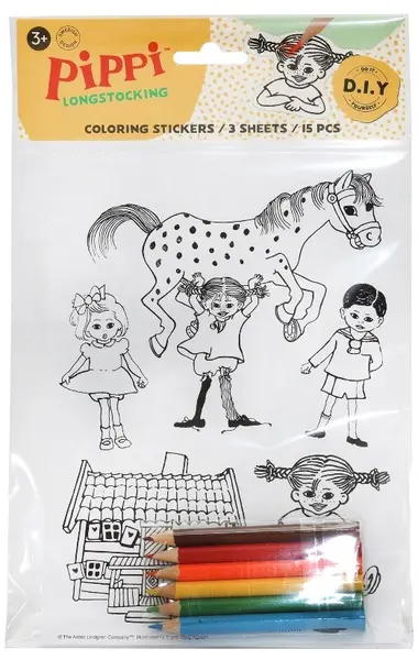 Kit creativ Micki Pippi Ciorapi Lungi - Autocolant de colorat