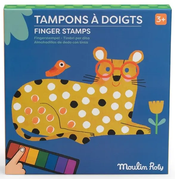 Kit creativ Moulin Roty - Vopsea pentru degete
