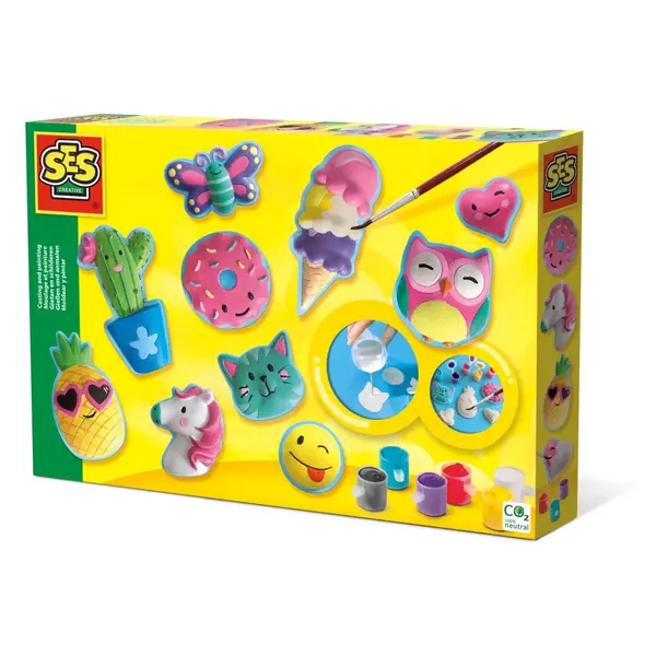 Kit creativ mulaj si pictura cu accesorii incluse - Figurine colorate