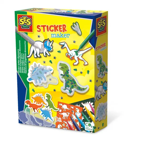 Kit creativ pentru copii cu accesorii incluse - Autocolante dinozauri