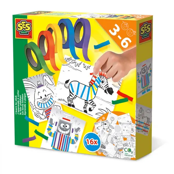 Kit creativ pentru copii cu accesorii incluse - Invat sa lipesc