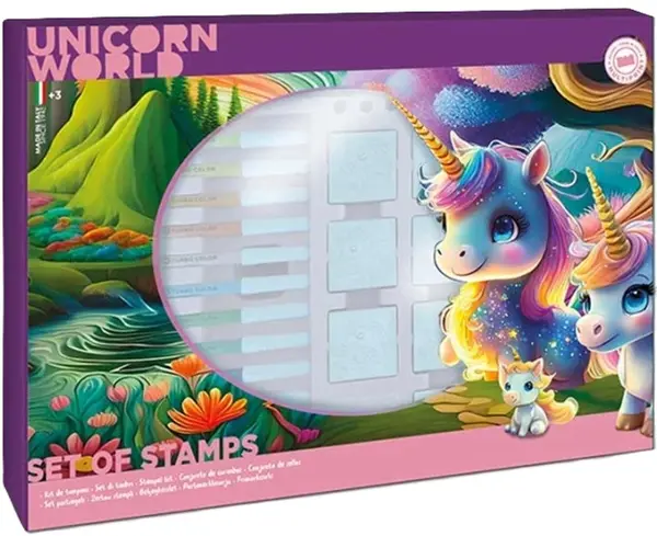 Kit creativ pentru desen Multiprint Magic Unicorn - 7 stampile