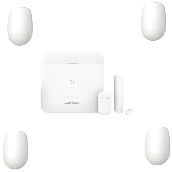 Kit de alarma wireless AX PRO Light Level Hikvision 868MHz, slot SIM, cu 4 detectori de miscare WiFi