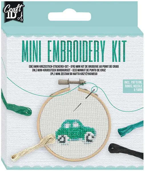 Kit de broderie creativă Grafix - Mașină, 12.5 х 10 cm