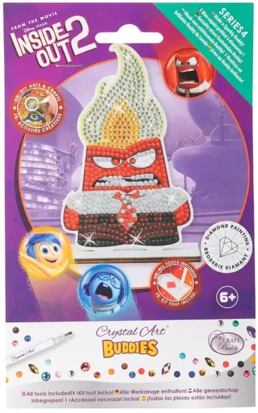 Kit de broderie cu diamante Craft Buddy - Crystal Art Buddies: Anger, 7 piese