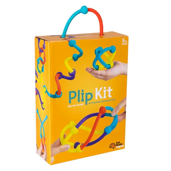 Kit de constructie din silicon flexibil, Fat Brain Toys, Plip Kit, 46 piese