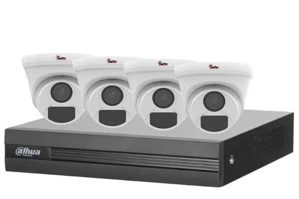 Kit de supraveghere, 4 camere interior 2MP Full HD, 2.8mm, IR 20 metri si DVR 4 canale, Dahua KIT-4X-2MPD28IR20