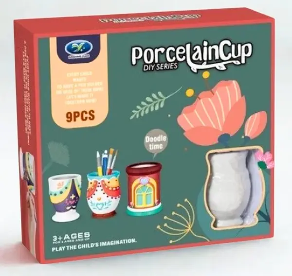 Kit de vopsit vase ceramice pentru copii - activitate creativa si artistica