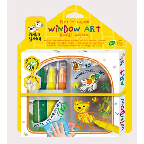 Kit DIY decorare fereasta - Animale din Jungla