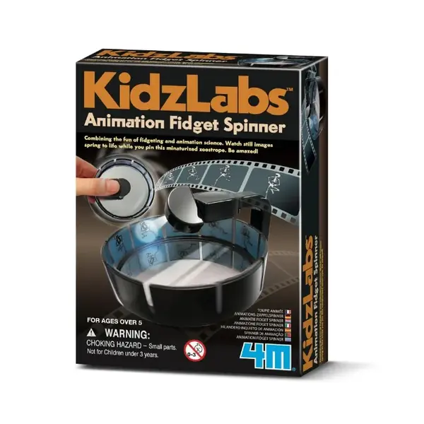 Kit DIY KidzLabs - realizeaza un Spinner cu animatii (fidget zoetrop)