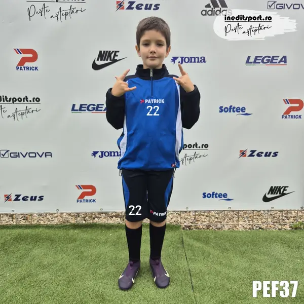 Kit echipament bluza fleece si bermude PATRICK EF37 3XS, ALBASTRU BLEUMARIN ALB