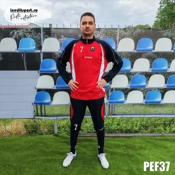 Kit echipament bluza fleece si bermude PATRICK EF37 BLEUMARIN CU ROȘU, 2XL