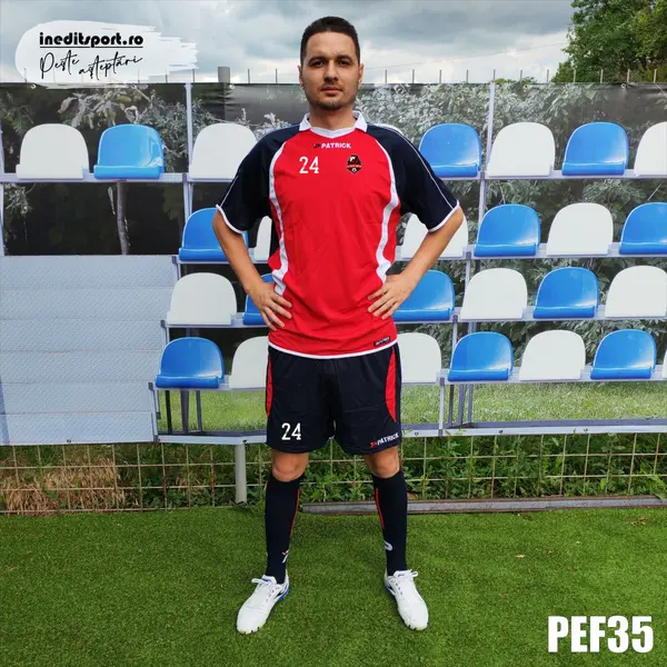Kit echipament fotbal copii Patrick EF35 2XL, BLEUMARIN CU ROȘU