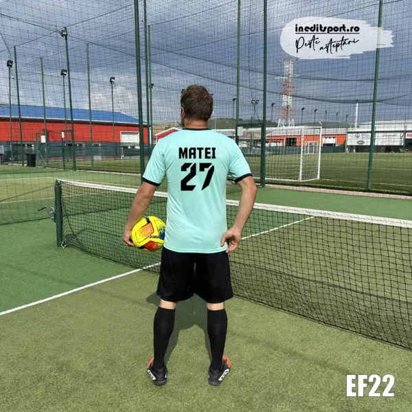 Kit echipament fotbal copii si adulti INEDIT SPORT PEF22 4XS, Verde deschis