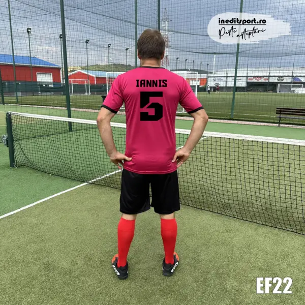 Kit echipament fotbal copii si adulti INEDIT SPORT PEF22 L, Bordo