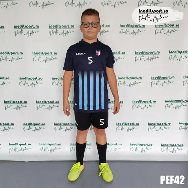 Kit echipament fotbal copii si adulti personalizat- PEF42 XS, Bleumarin