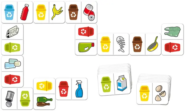 Kit educațional Nowa Szkola - Domino Ecology, 25 piese