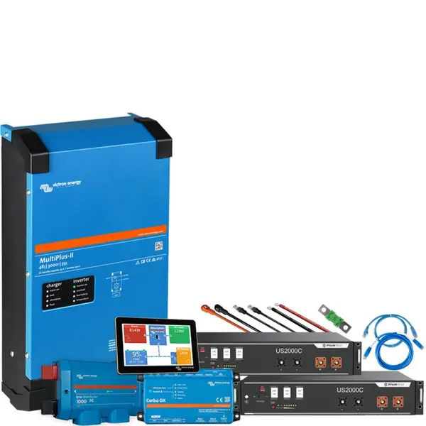 Kit fotovoltaic 4.8kWh cu baterie Pylontech LiFePO4 si invertor Victron MultiPlus II 48 3000 Monofazat pentru casa si off-grid